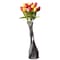 Uniquewise Aluminium-Casted Decorative Twisted Shape Flower Vase, Black Nickel 13.25 Inch QI004135 - alternate 1